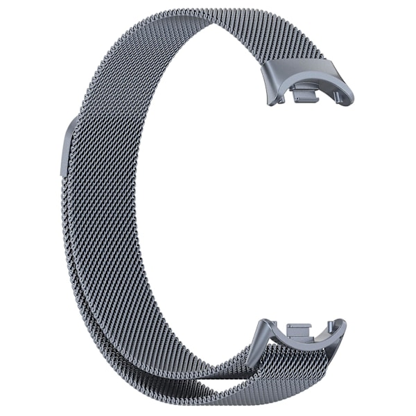 Avaruusharmaa metallinen ranneke, yhteensopiva Xiaomi Mi Band 8:n kanssa