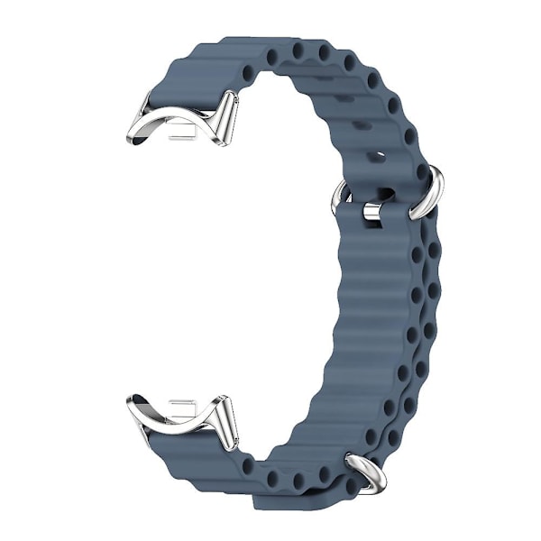 Space Blue Silver Space Blue Silver Mijobs Marine Silikone Åndbar Rem kompatibel med Xiaomi Mi Band 8