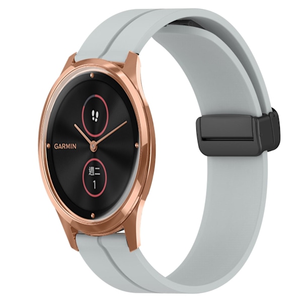 Harmaa harmaa silikoninen kellon ranneke, yhteensopiva Garminmove Luxe -kellon kanssa