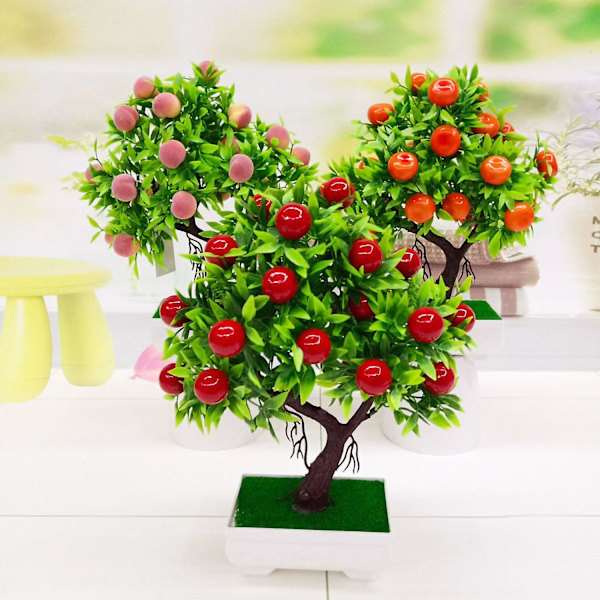 1 stk. Kunstig potteplante uten vanning, klar tekstur, falsk blomst i plast, bryllupsdekorasjon Orange