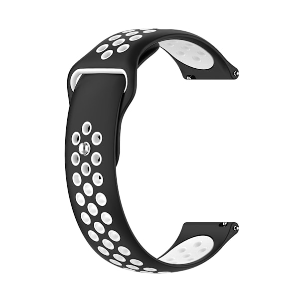 Sort Hvid Sort Hvid kompatibel med Huawei Watch 3 / 3 Pro Silikone Urrem