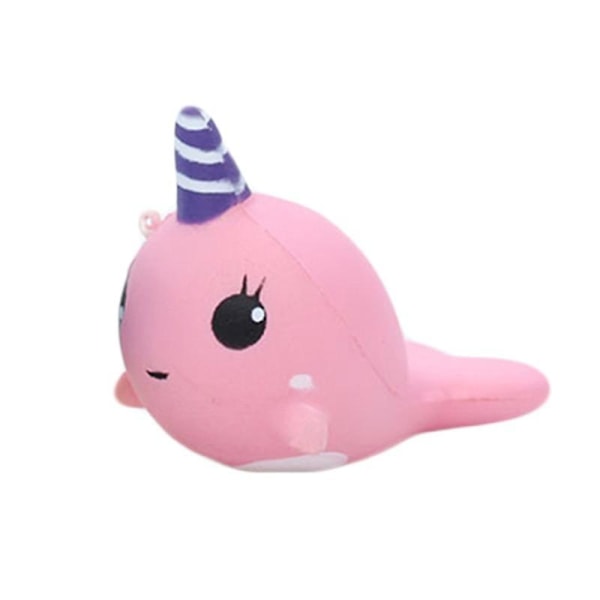 Söt Unicorn Whale Design Squishy Slow Rising Toy Pink