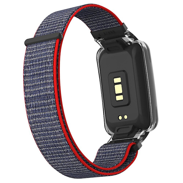 Lys Rosa PC-deksel + Nylon Loop-stropp kompatibel med Xiaomi Mi Band 7 Pro