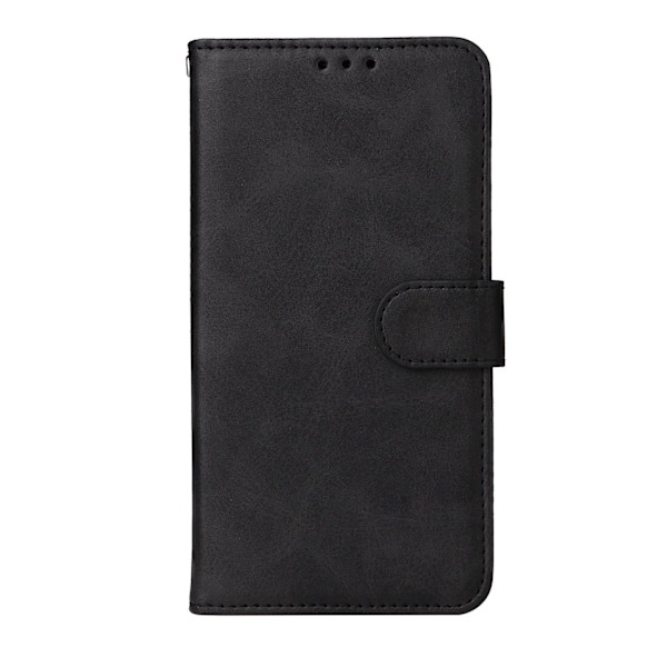 Etui til iPhone 13 Pro Max sort kalveskind fotoramme slot pung med kortholder