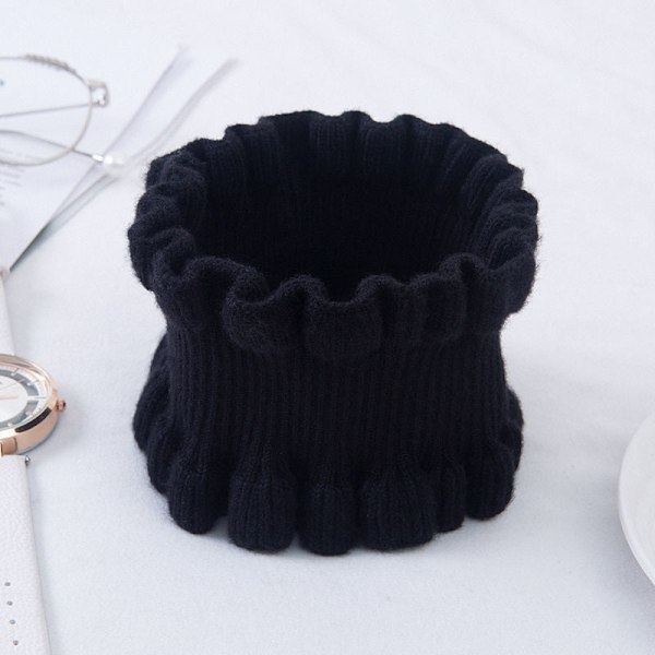 Dame falsk krage Avtakbar halv Cashmere Treøre Liten Black Average size