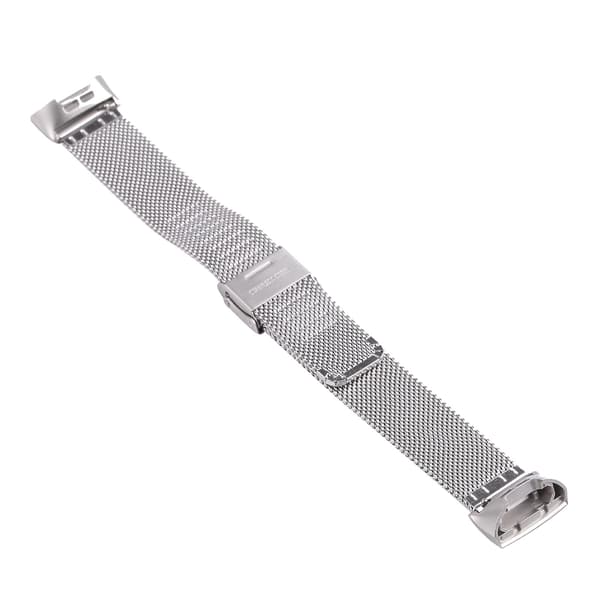 Sølvfarvet Milanese urrem kompatibel med Fitbit Charge 4