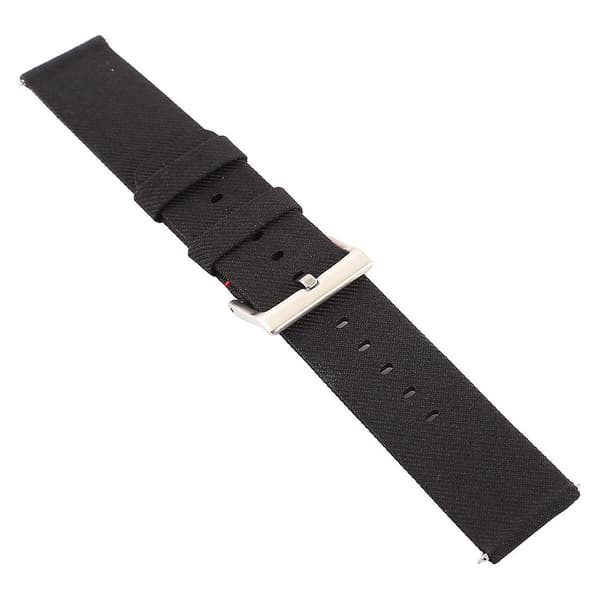 Svart Anvas håndleddsrem kompatibel med Fitbit Versa / Versa 2