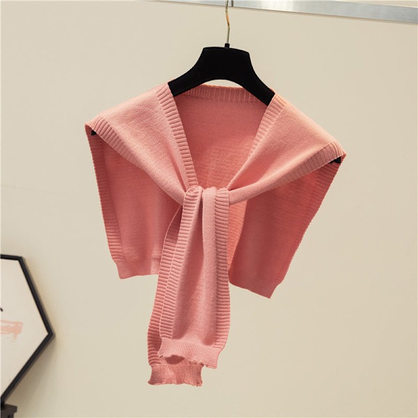 Dame falsk krage Avtakbar halv Ren farge Allsidig La Pink Average size