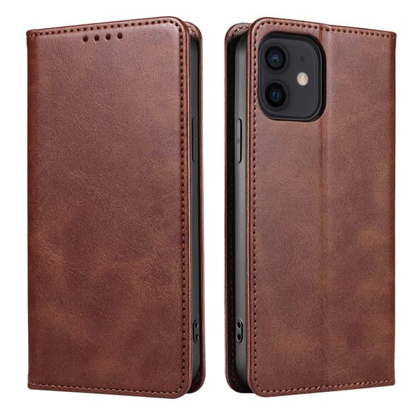 Etui til iPhone 16 Pro brun Magnetisk Wallet med Kortholder Flip