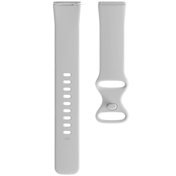 Vit Vit kompatibel med Fitbit Versa 3 / Sense Silikon Armband, Storlek: S Storlek: S