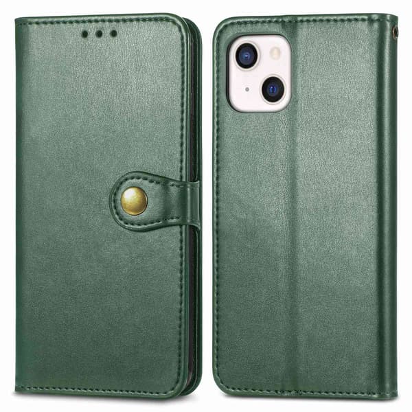Etui til iPhone 16E / SE 2025 / SE4 grøn business Magnetisk Flip