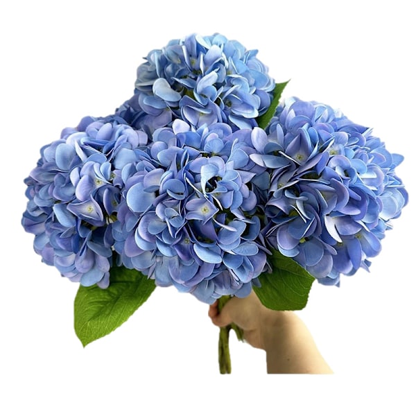 Kunstig Hortensia DIY Bryllupsblomst Vægdekoration Falske Blomsterrekvisitter Dark Blue