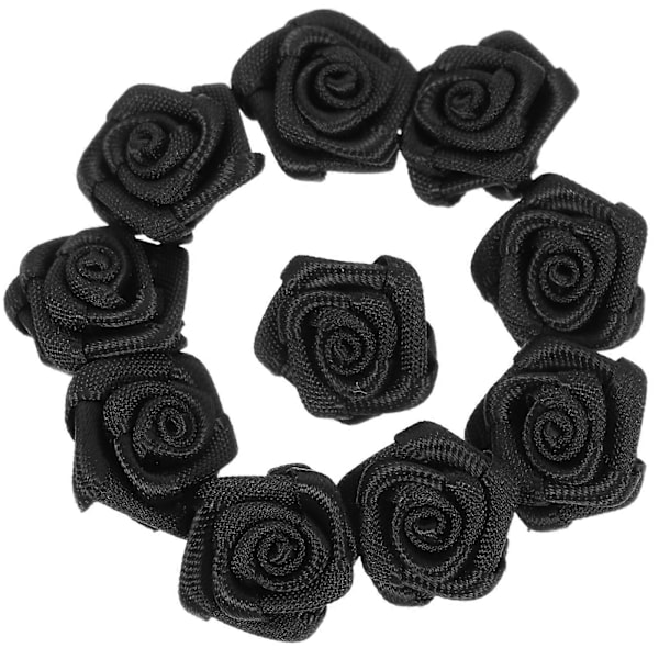 50 stk. falske blomsterdekorationer, tøjtilbehør, syblomster, hårnåle, rosenmaterialer