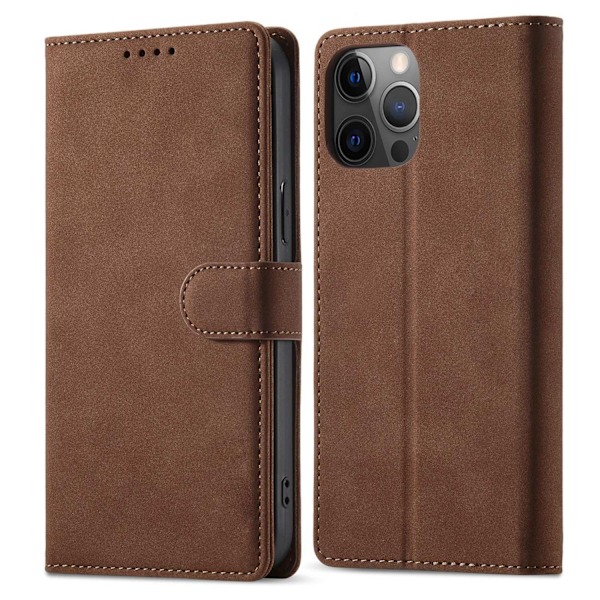 Etui til iPhone 14 6.1 Brun Flip
