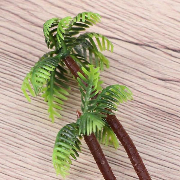 5 st Plast Kokospalm Träd Miniatyr Plantkrukor Bonsai Hantverk Mikro Landskap DIY Dekor