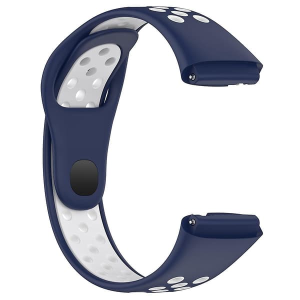 Midnattsblå Vit Midnattsblå Vit Silikon Armbandsrem kompatibel med Redmi Watch 3 Lite / Watch 3 Active