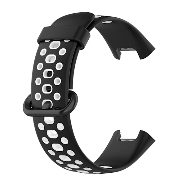 Svart Hvit Svart Hvit Tofarget Silikonrem kompatibel med Xiaomi Redmi Watch 2 Lite