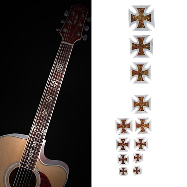 8x Elektrisk Akustisk Gitar Hals Dekal Gripebrett Innlegg DIY Markører for Gitar
