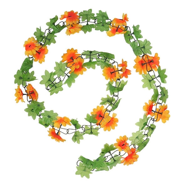 Silkeblomster Kunstig Solsikke Blomsterranke Falsk Solsikkeranke Hengende Planter