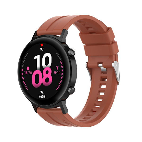 Oranssi Oranssi yhteensopiva Huawei Watch Gt 2 42mm kellonrannekkeen kanssa hopeisella soljella