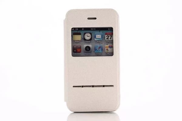 Etui til iPhone 13 Pro Max Hvit Smart kvalitetssensor uten flip-svarvindu