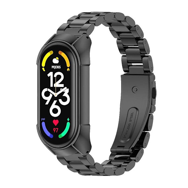 Kompatibel med Xiaomi Mi Band 7 Stål Urrem Tf2 Tri-bead