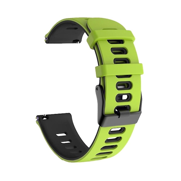 Grøn Sort Grøn Sort 20mm Flerfarvet Silikonerem kompatibel med Honor Magic Watch 2 42mm