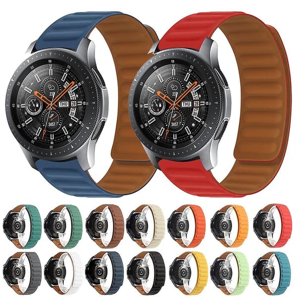 Sort Sort Silikone Magnetisk Urrem kompatibel med Huawei Gt 2 42mm