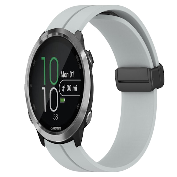 Grå Grå Silikone Urrem kompatibel med Garmin kompatibel med erunner 645 Music