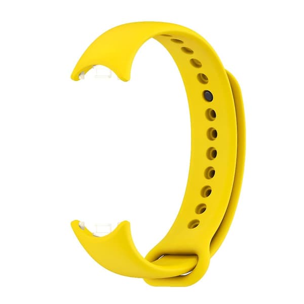 Gul Gul Mijobs Solid Farge Silikonrem kompatibel med Xiaomi Mi Band 8