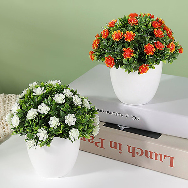 Konstgjord Bonsai, bleknar aldrig, inget behov av vattning, 31 blommor, konstgjord krukväxt, heminredning