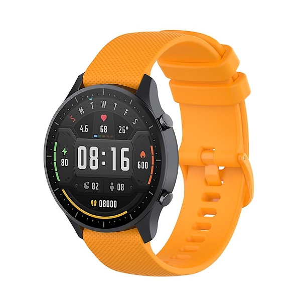 Amber Gul Amber Gul 22mm Silikon Klokkereim kompatibel med Xiaomi Watch Color