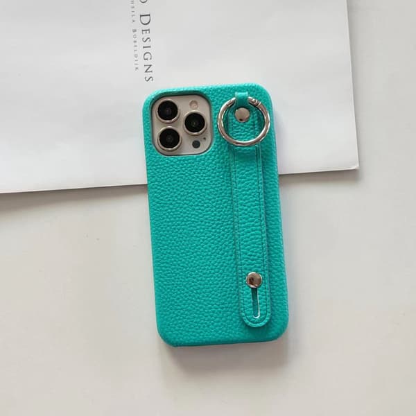 Kotelo iPhone 17 Stand Leather Texture Blue Noz32759 -puhelimelle