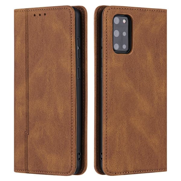 Etui til iPhone 13 Pro brun Soft-Touch Flip Wallet med kortholder