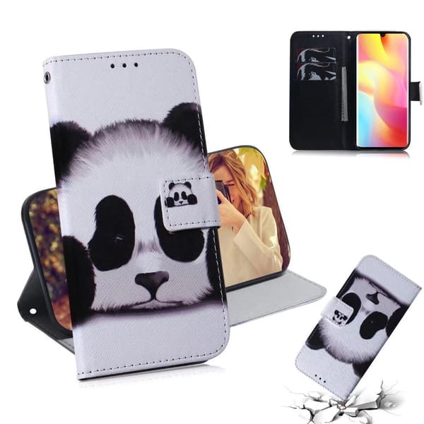 Fodral för iPhone 13 Pro panda Tecknad målad Plånbok med Korthållare Flip