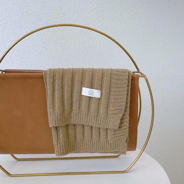 Dame falsk krage Avtakbar halv strikket sjal Air-Conditio Khaki 37cm