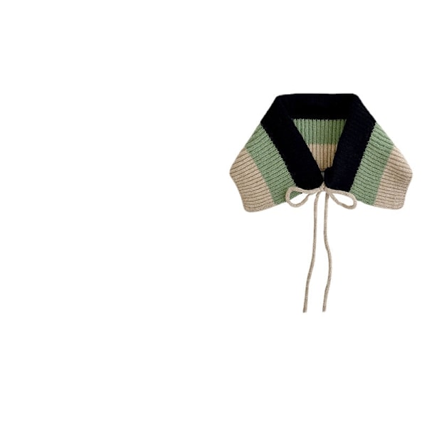 Naisten tekonuttu Kaulasuoja Neulottu huivi Ilmastointi Green and Black 50cm