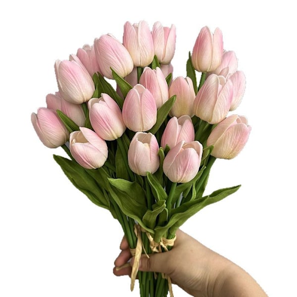 PU Tulip Bukett Bryllupsdekorasjon Kunstige Blomster Hjemmedekorasjon 7 mini tulip brown