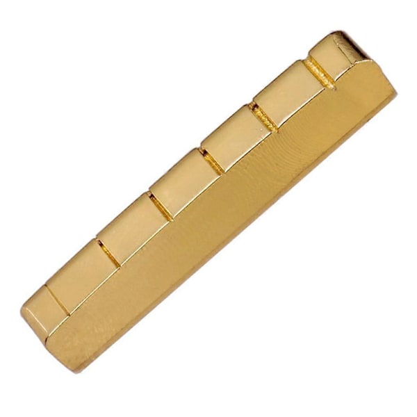 6 Strenger 43mm Messing Slisset Mutter for Elektrisk Gitar Reservedeler Reparasjonstilbehør