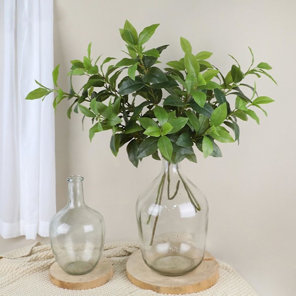 Kunstig plante med lang gren, naturtro dekorativ estetisk falsk grønn plante Osmanthus-blader