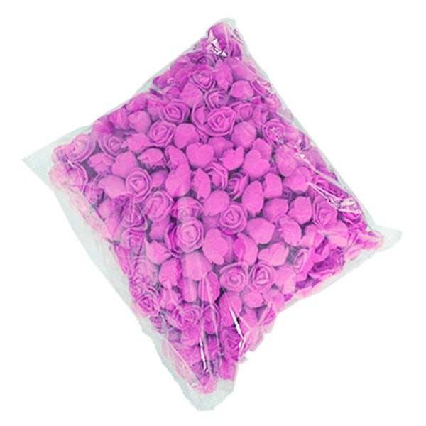 500 stk. PE Skum Rosehode Kunstig Blomst for DIY Bjørnedukke Bryllup Husdekor Rose Red