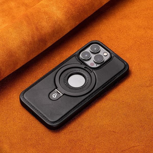 Etui til iPhone 15PLUS Noble Black Magnetisk Stativ Business