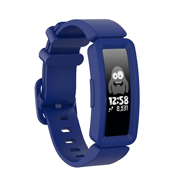 Sininen Sininen yhteensopiva Fitbit Inspire Hr / Ace 2 silikoniälykellon rannekkeen kanssa (valkoinen)