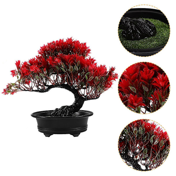 Kunstig Bonsai Fyrretræ Falsk Potteplante Skrivebord Fake Gæste-hilsen Fyr Bonsai