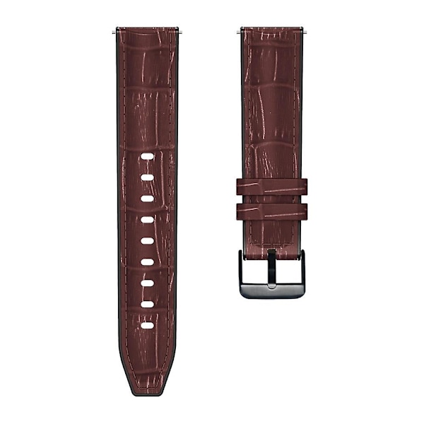 Mörkbrun Mörkbrun Bambuledsstruktur Silikonläder Klockarmband