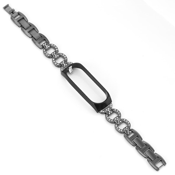 Sort Sort 8-formet Diamant Legering Urrem kompatibel med Xiaomi Mi Band 6 / 5