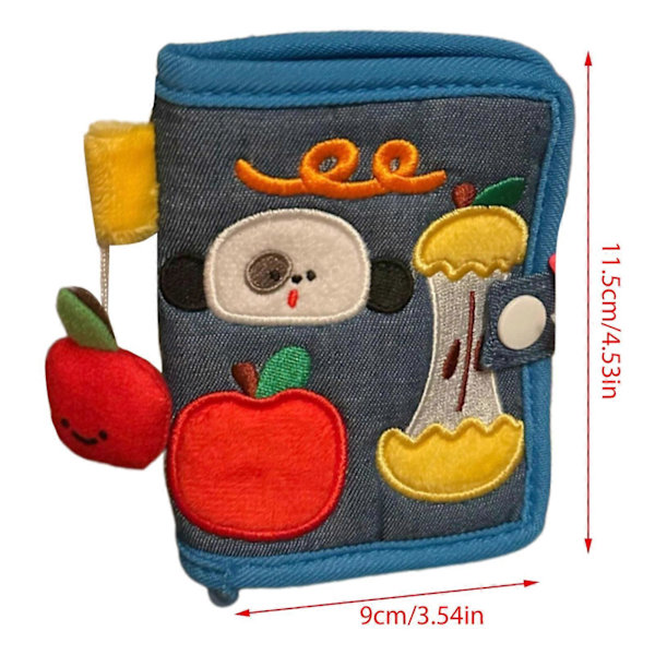 Härlig Äpplen Hundplånbok med Korthållare Liten Myntväska Tecknad Elefant Plånbok Kort Plånbok Canvas Plånbok apple puppy