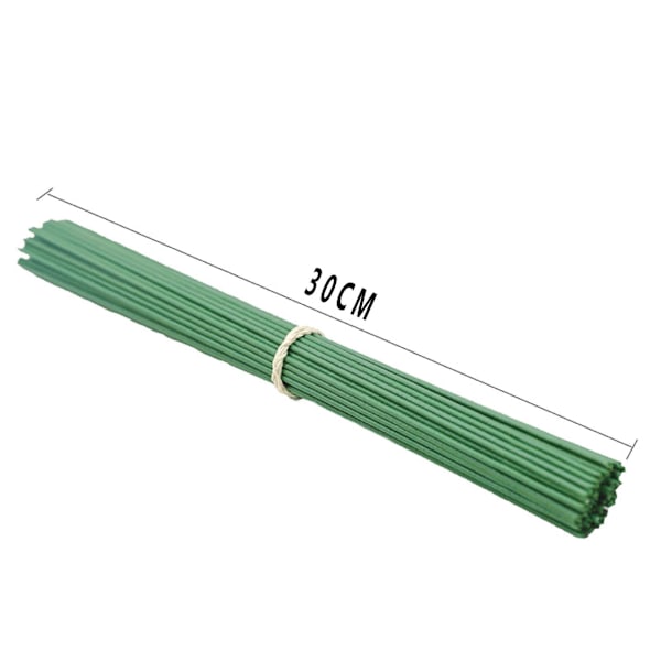 Blomsterpind af plastikpose med simulerede blomster til DIY børns håndlavede blomsterarrangementer Grass green 27 meters 1 roll