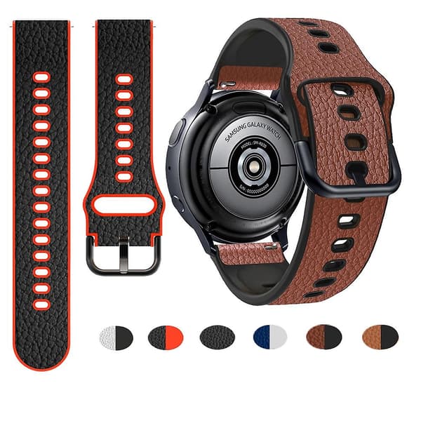 20mm Tpu Litchi Tekstur Læder Urrem