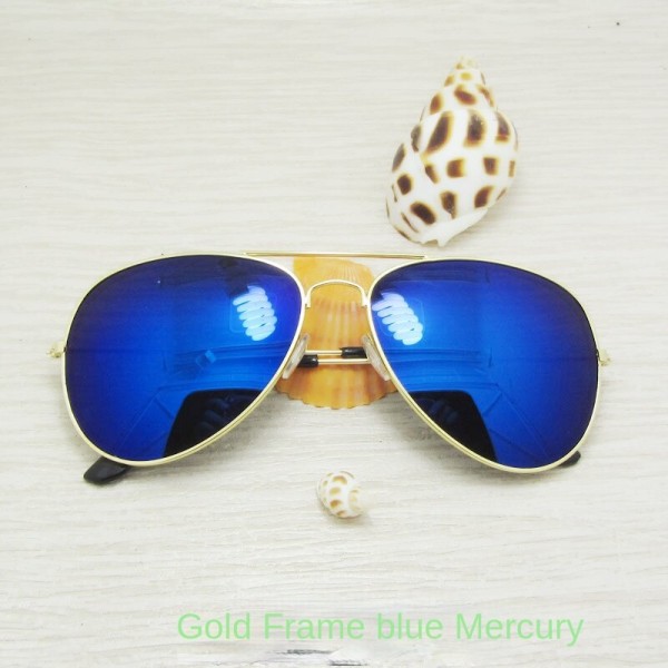 Solglasögon Solglasögon Kvinnligt mode modehandlare Solglasögon 3026 gold frame Blue Mercury